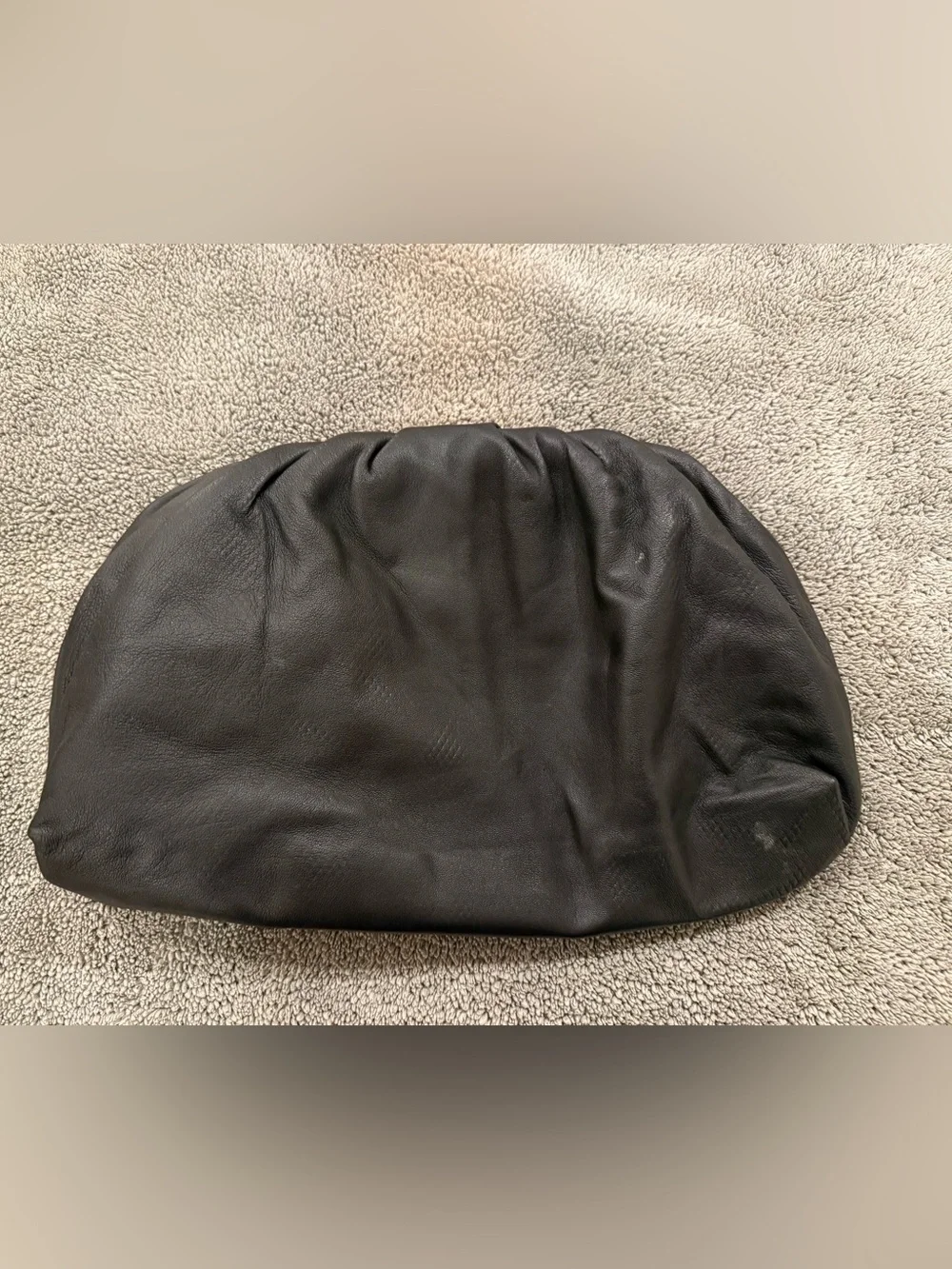 Black Soft Leather Clutch Bag